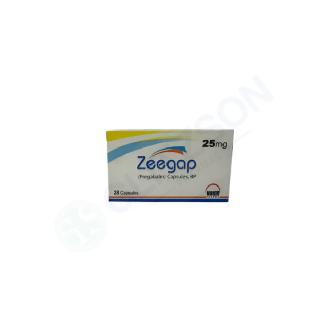 Zeegap Capsules 25mg (1 Box = 2 Strips) (1 Strip = 14 Tablets) Hover Image