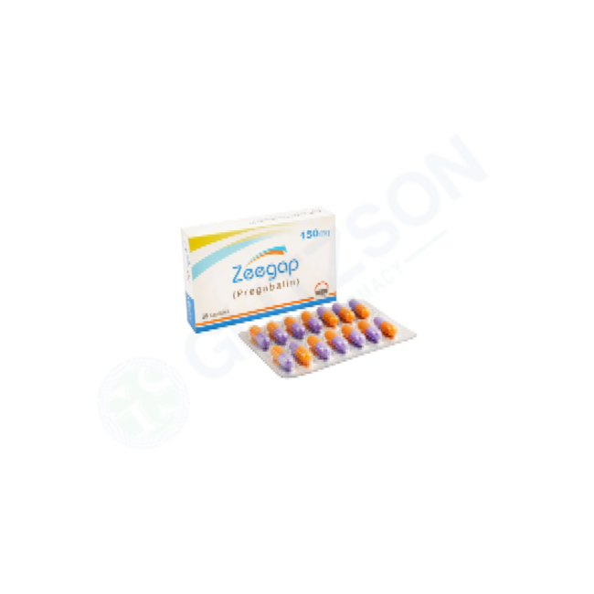 Zeegap Capsules 150mg (1 Box = 2 Strips) (1 Strip = 14 Tablets) Hover Image